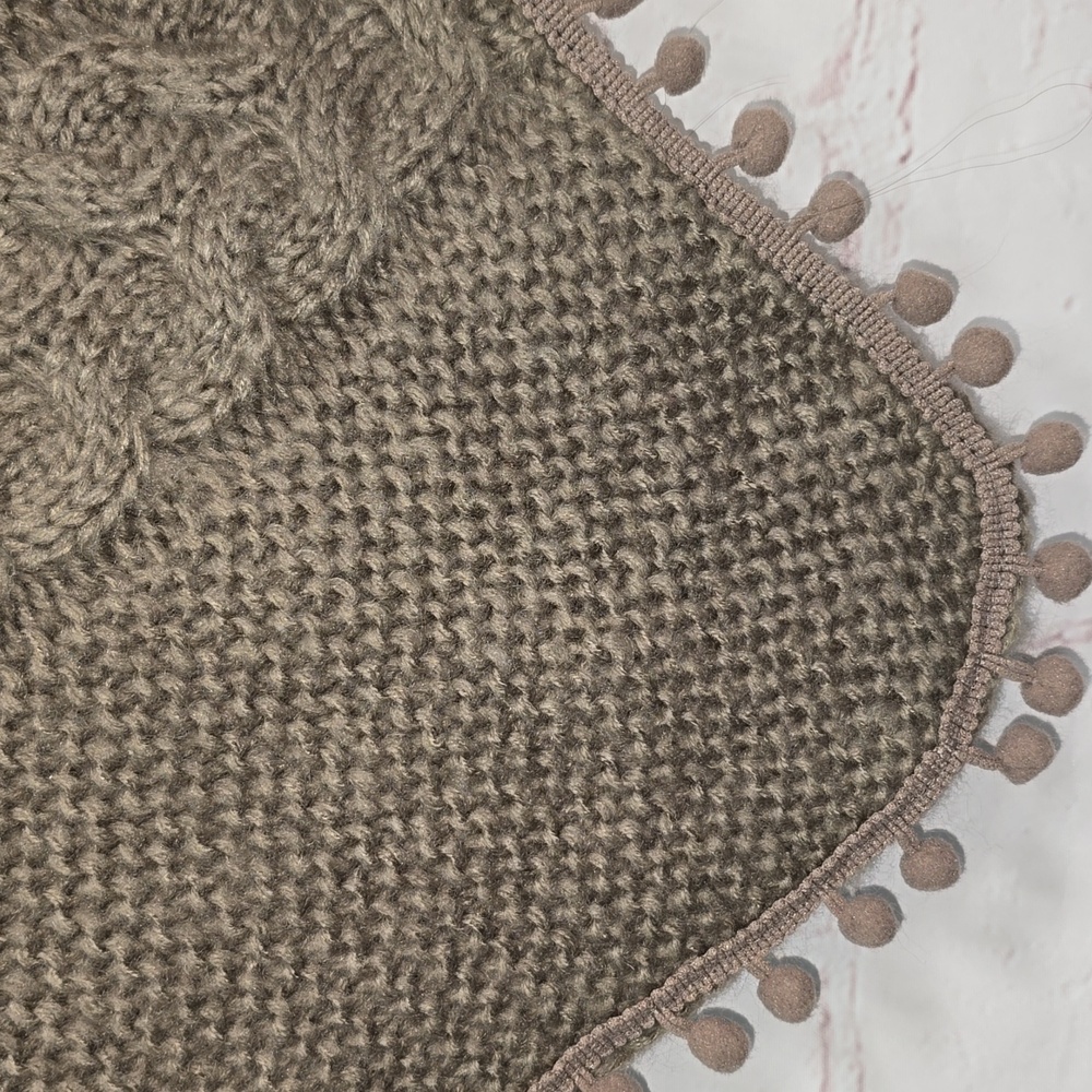 Love Of Fashion Taupe Neck Poncho 100% Acrylic NWT - Picture 8 of 11